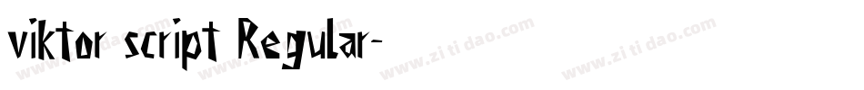 viktor script Regular字体转换